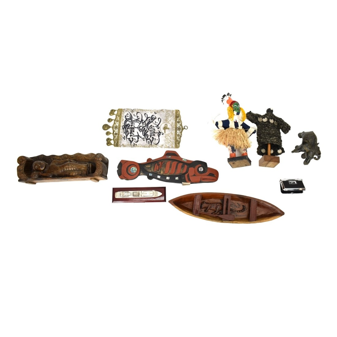 Box Lot of African & India Carvings (1 of 5)