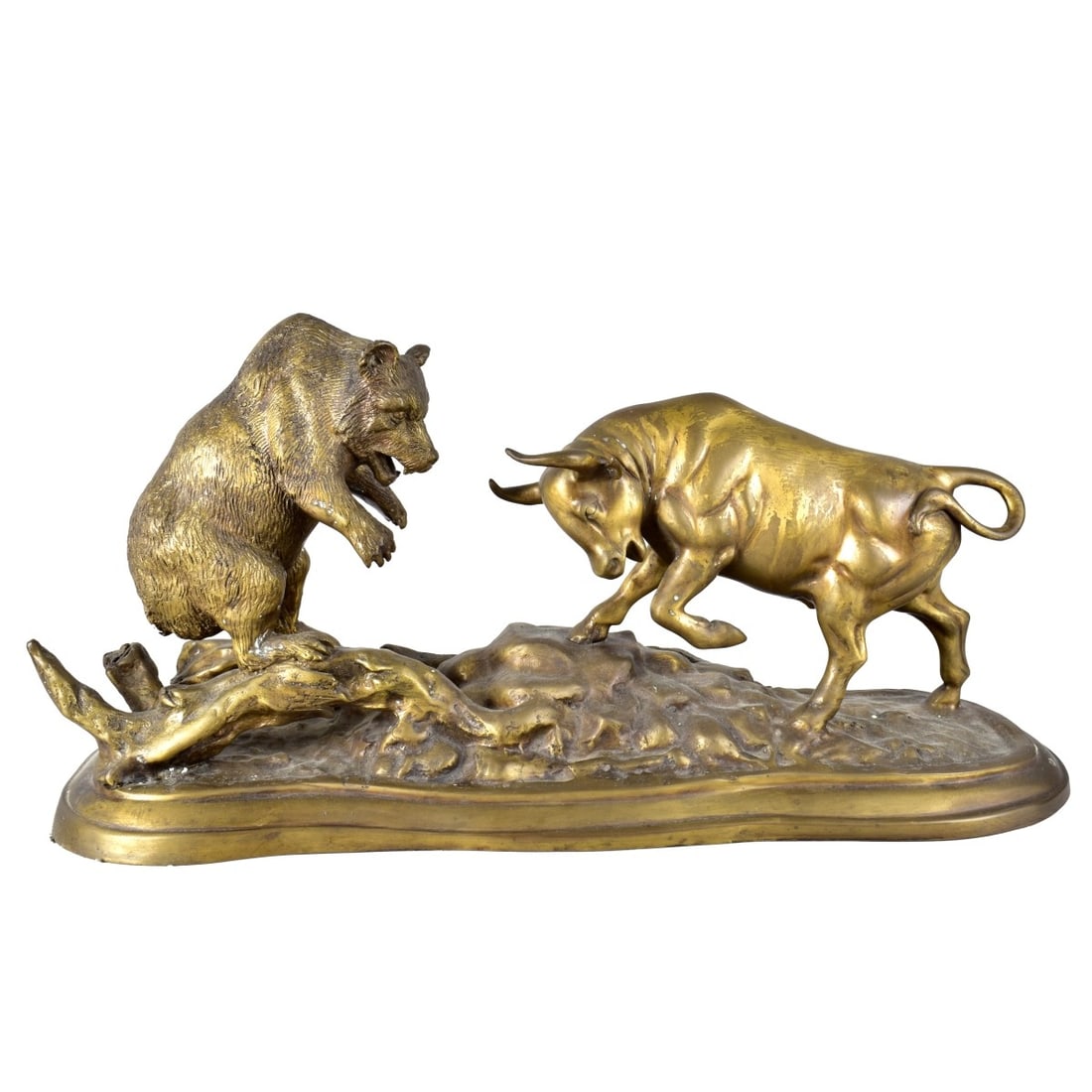 Bull and Bear Bronze Sculpture (1 of 6)