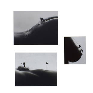 Allan I. Teger, American (20th/21st C.): Allan I. Teger, American (20th/21st Century) Grouping of Three Framed Bodyscape Series Lithographs. Each signed and numbered. COA en verso of all artworks. Largest frame measures 20-1/4" x 24-1/4". Co