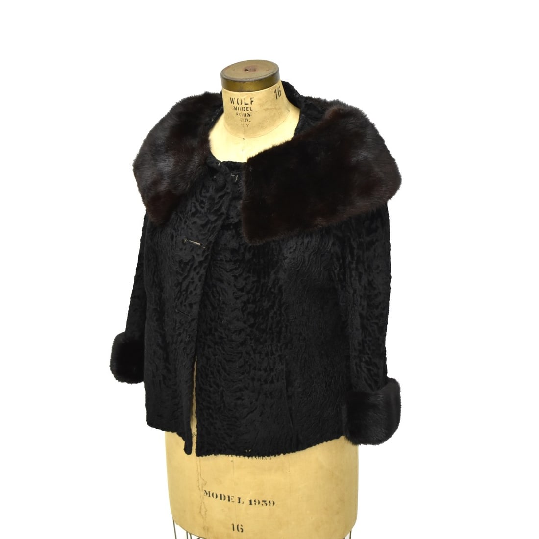 Mink & Persian Lamb 1/2 Coat, 3 Collars (1 of 5)