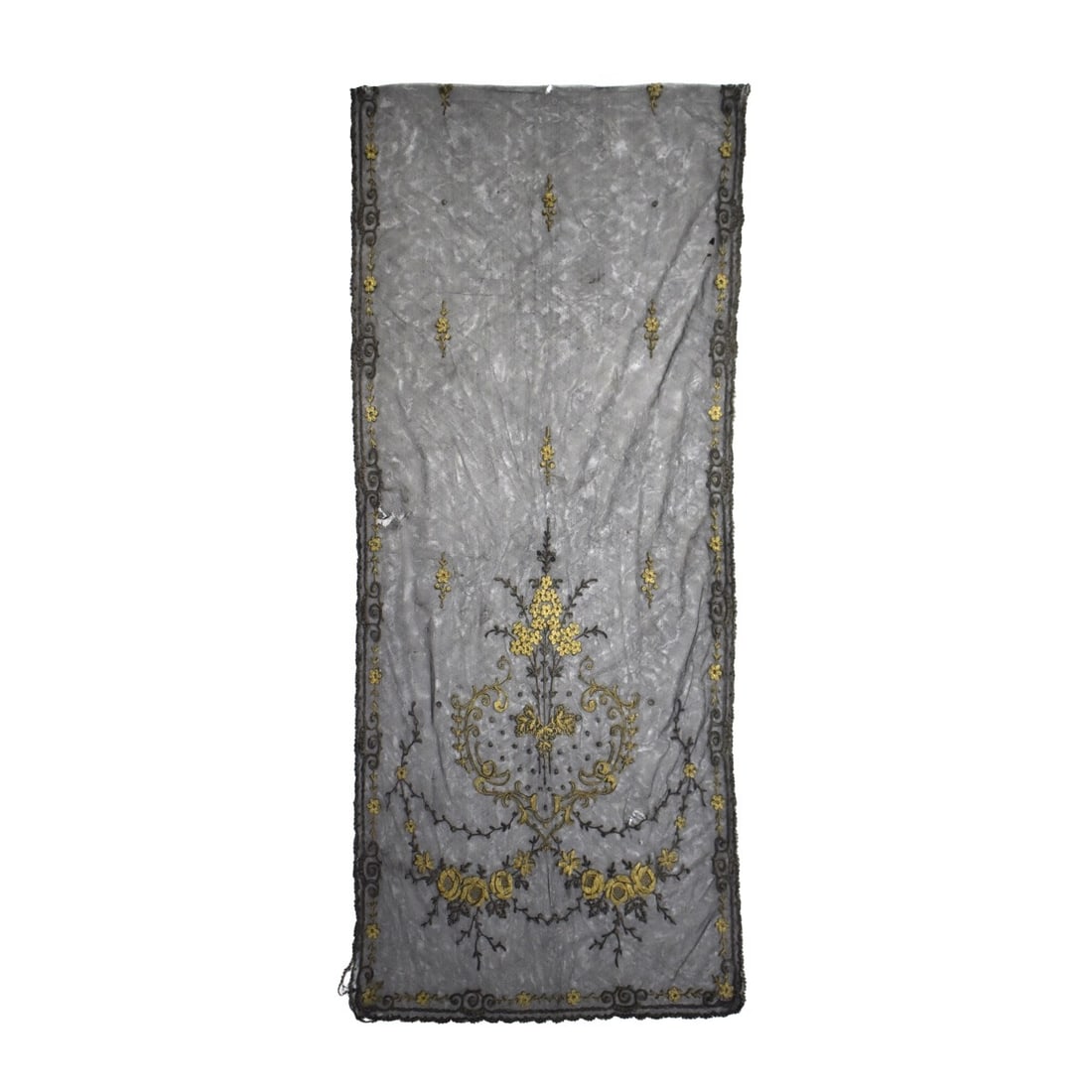 Victorian Needle Work Panel Gold Threading (1 of 6)