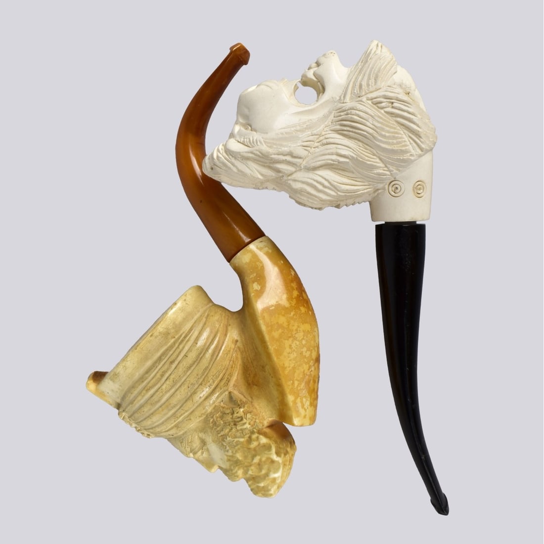 Two Carved Meerschaum Pipes (1 of 3)