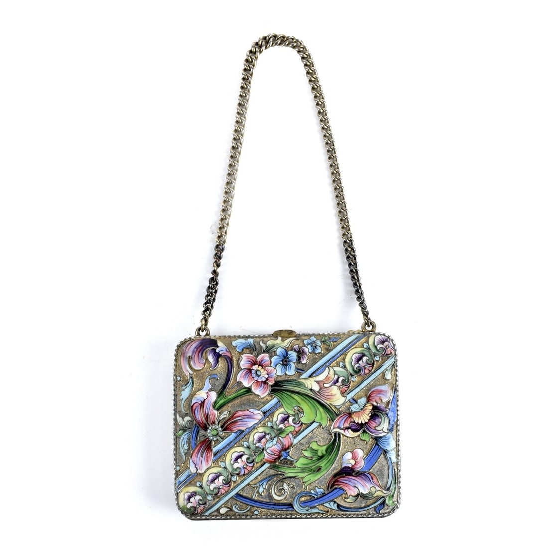 Russian Enamel Silver Gilt Purse (1 of 9)