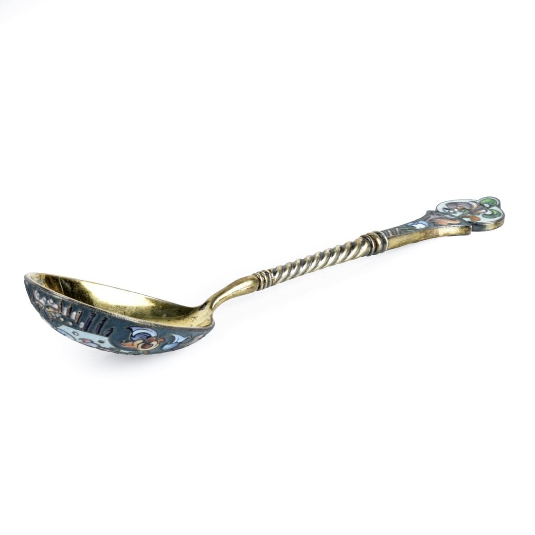 Russian Enamel Silver Gilt Spoon (1 of 8)