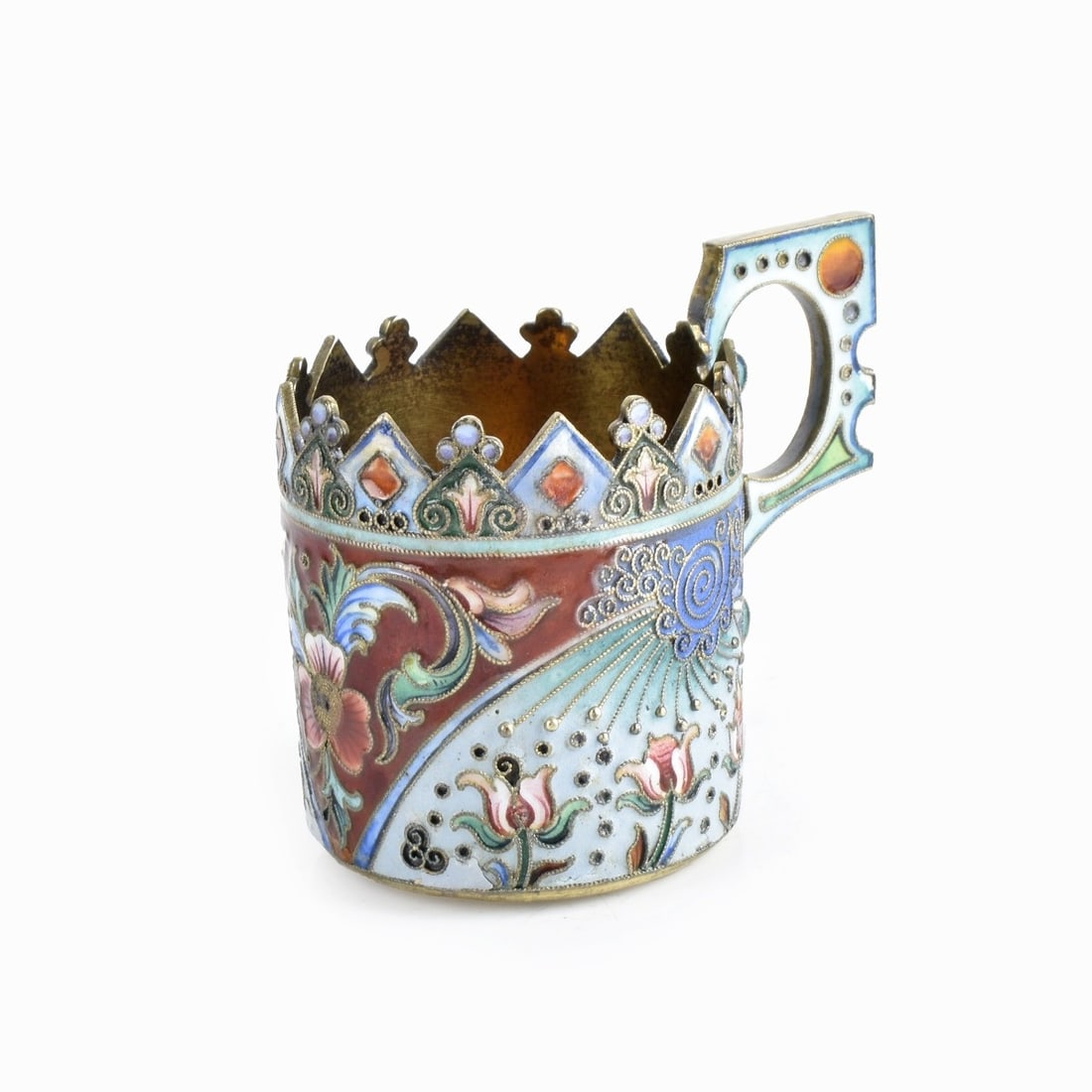 Russian Enamel Silver Gilt Cup (1 of 9)