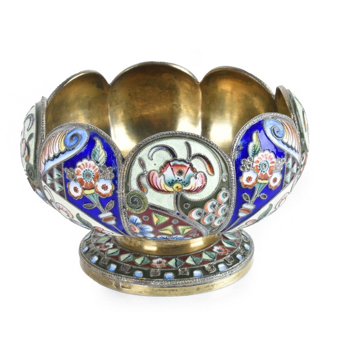 Russian Enamel Silver Gilt Bowl (1 of 9)