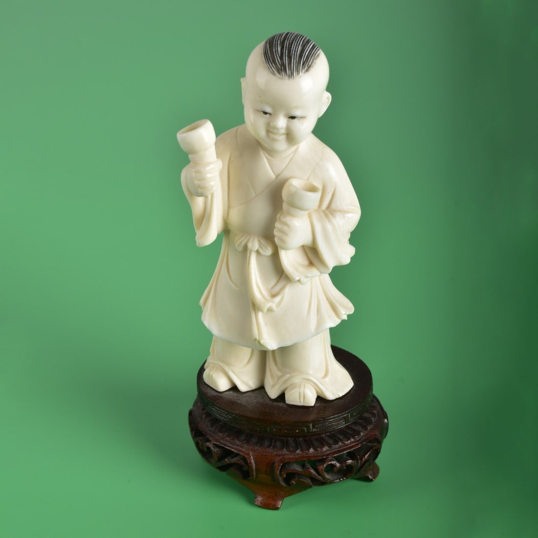 Antique Chinese Polychrome Figurine (1 of 5)