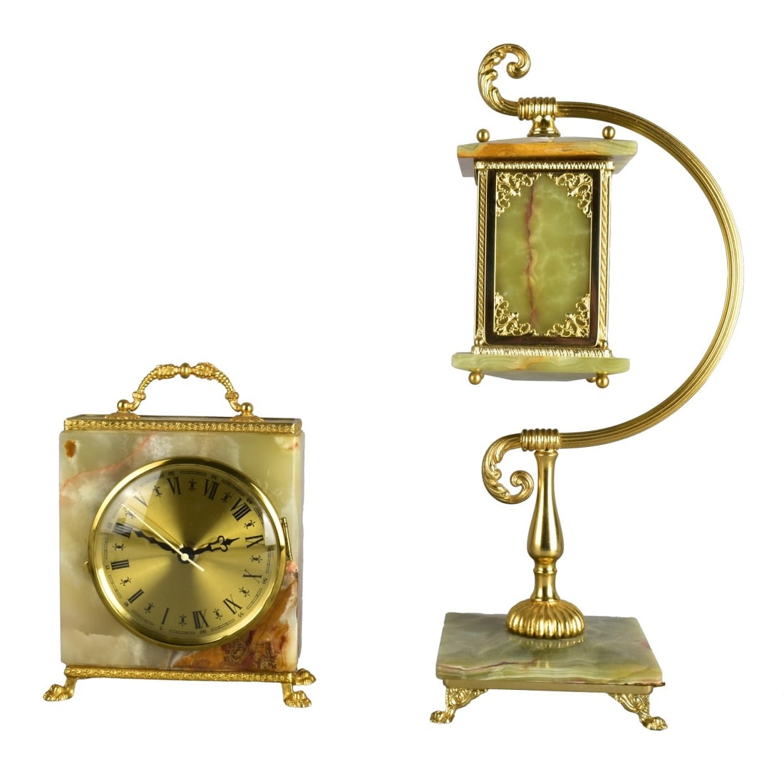 Two Empire Style Onyx Table Top Items (1 of 6)