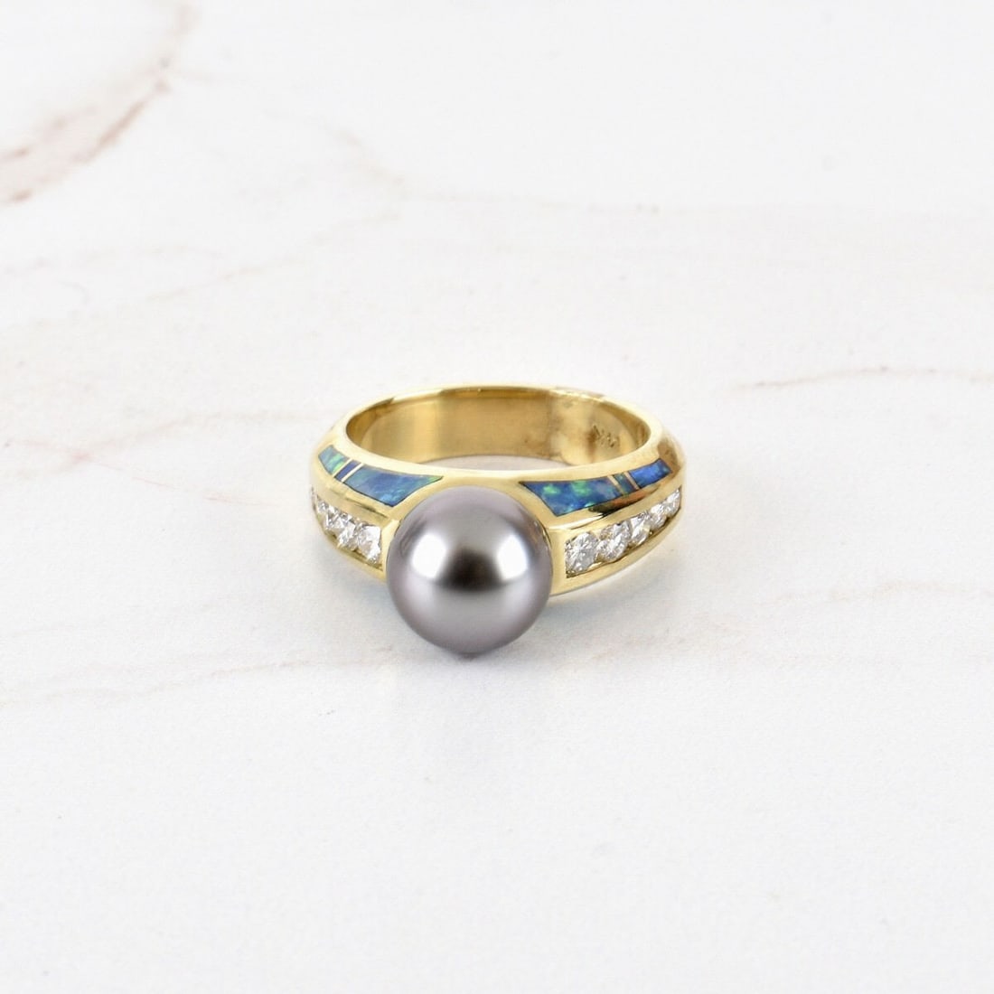 Diamond, Pearl, Opal and 14K Ring (1 of 4)