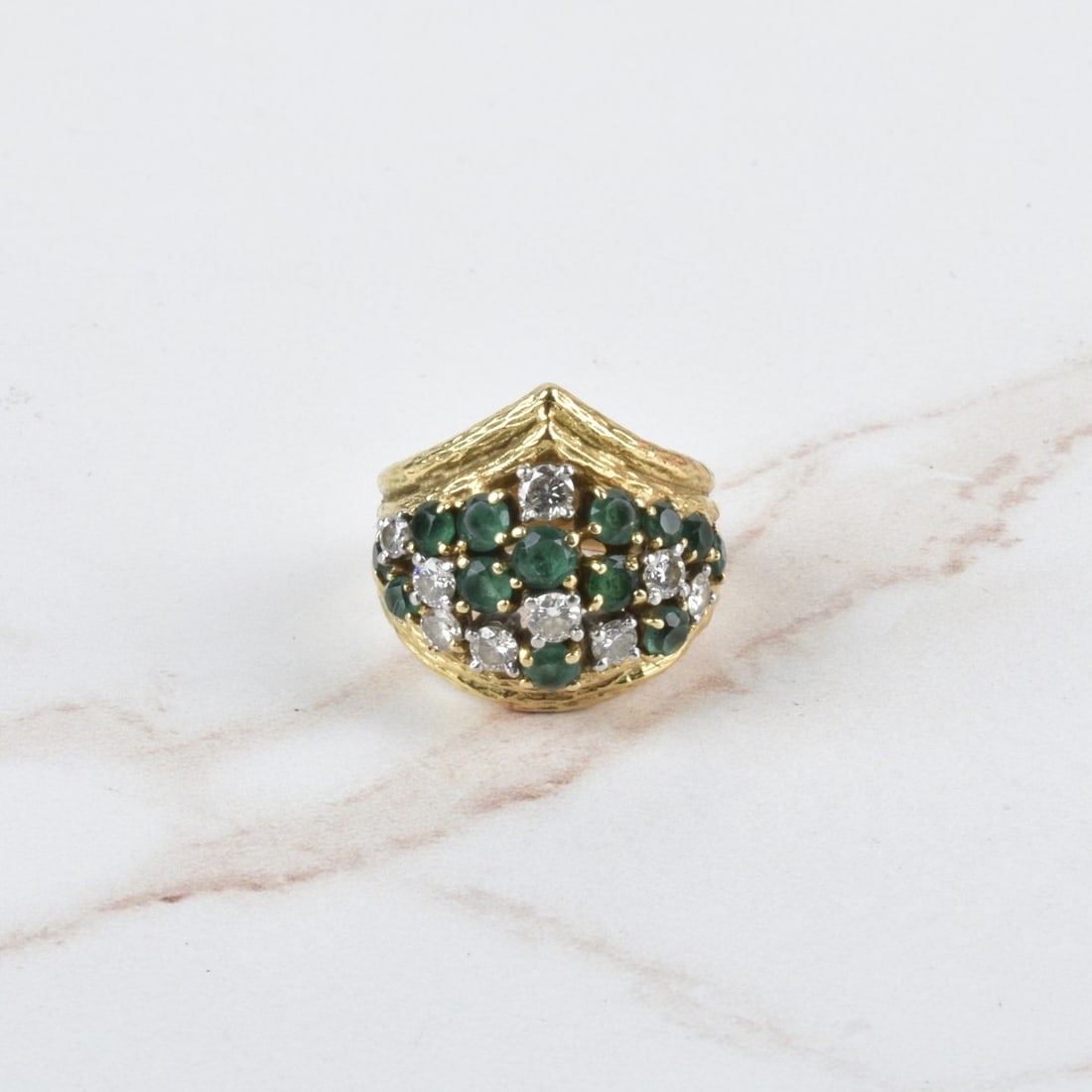 Emerald, Diamond and 18K Ring (1 of 3)