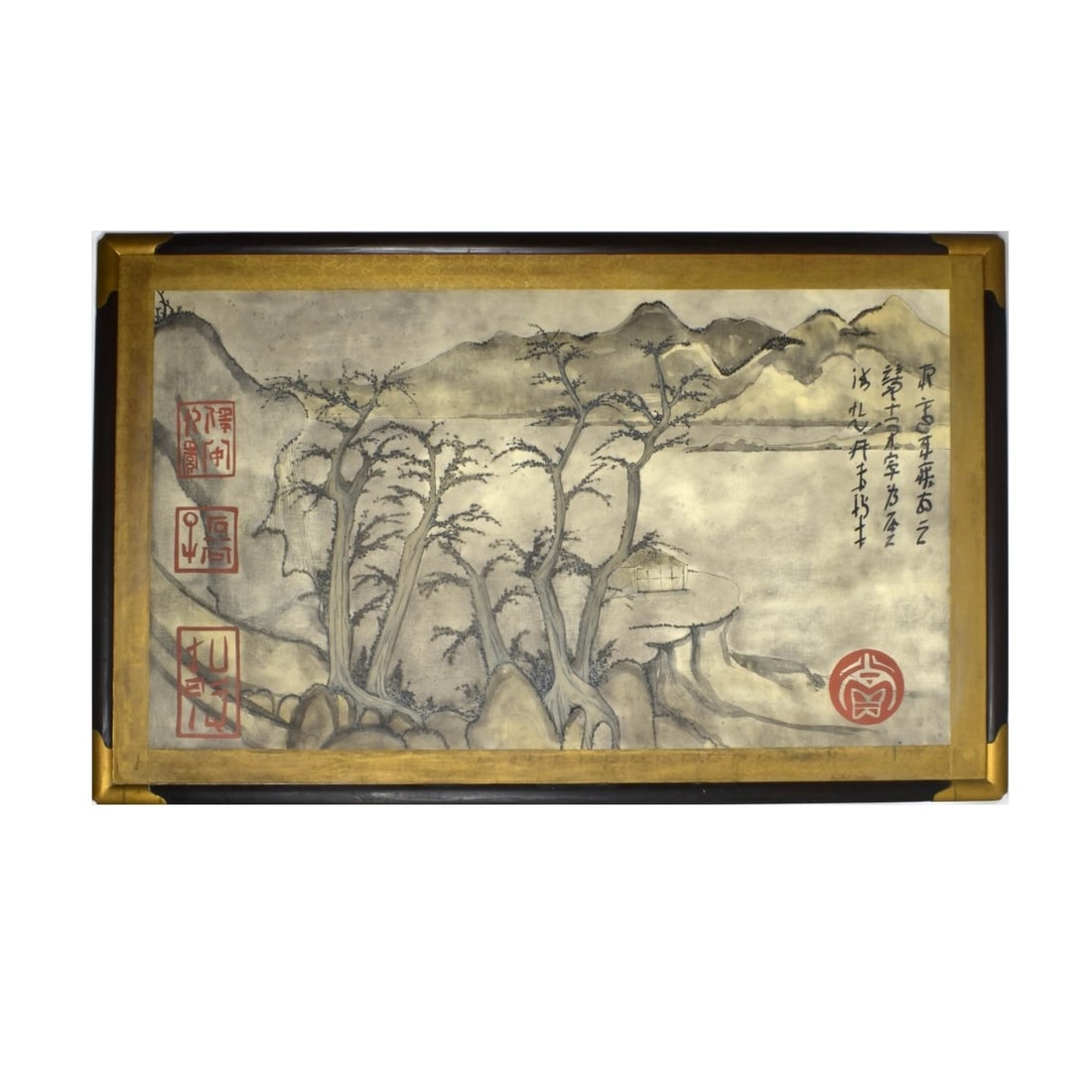 Large Antique Style Japanese Silk Scroll Painting (1 of 6)