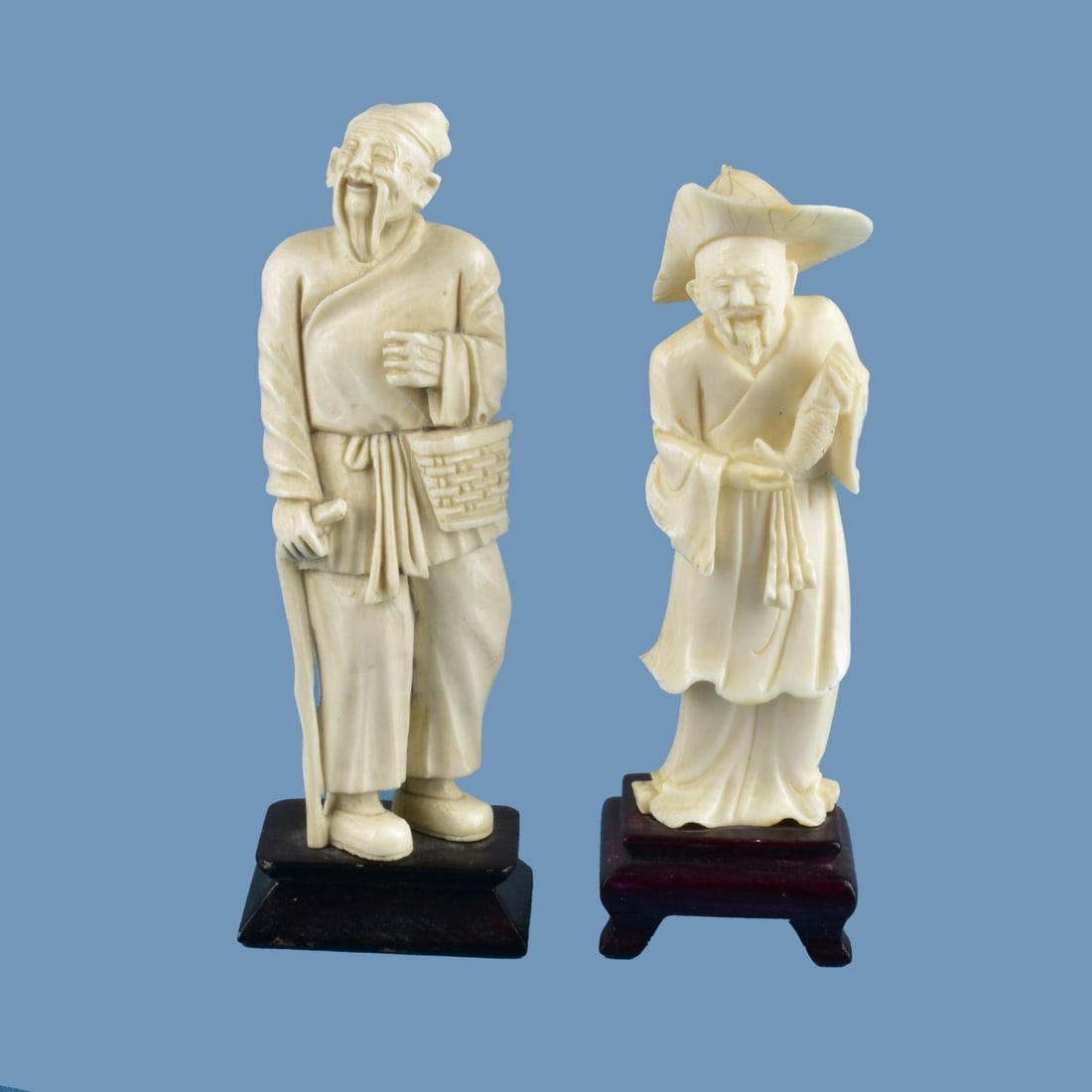 Two Antique Chinese Carved Figurines (1 of 4)