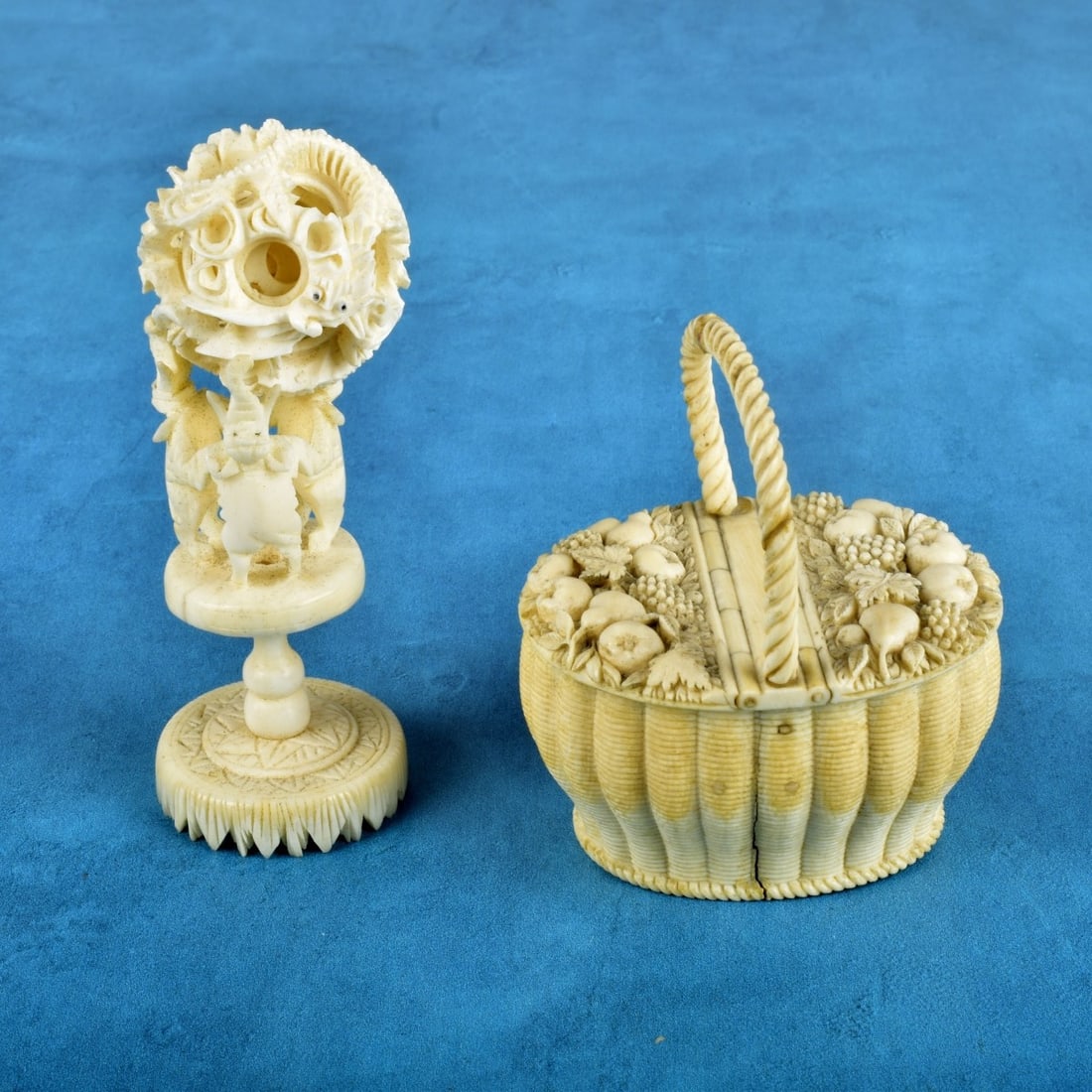 Two Antique Chinese Carved Tableware (1 of 5)