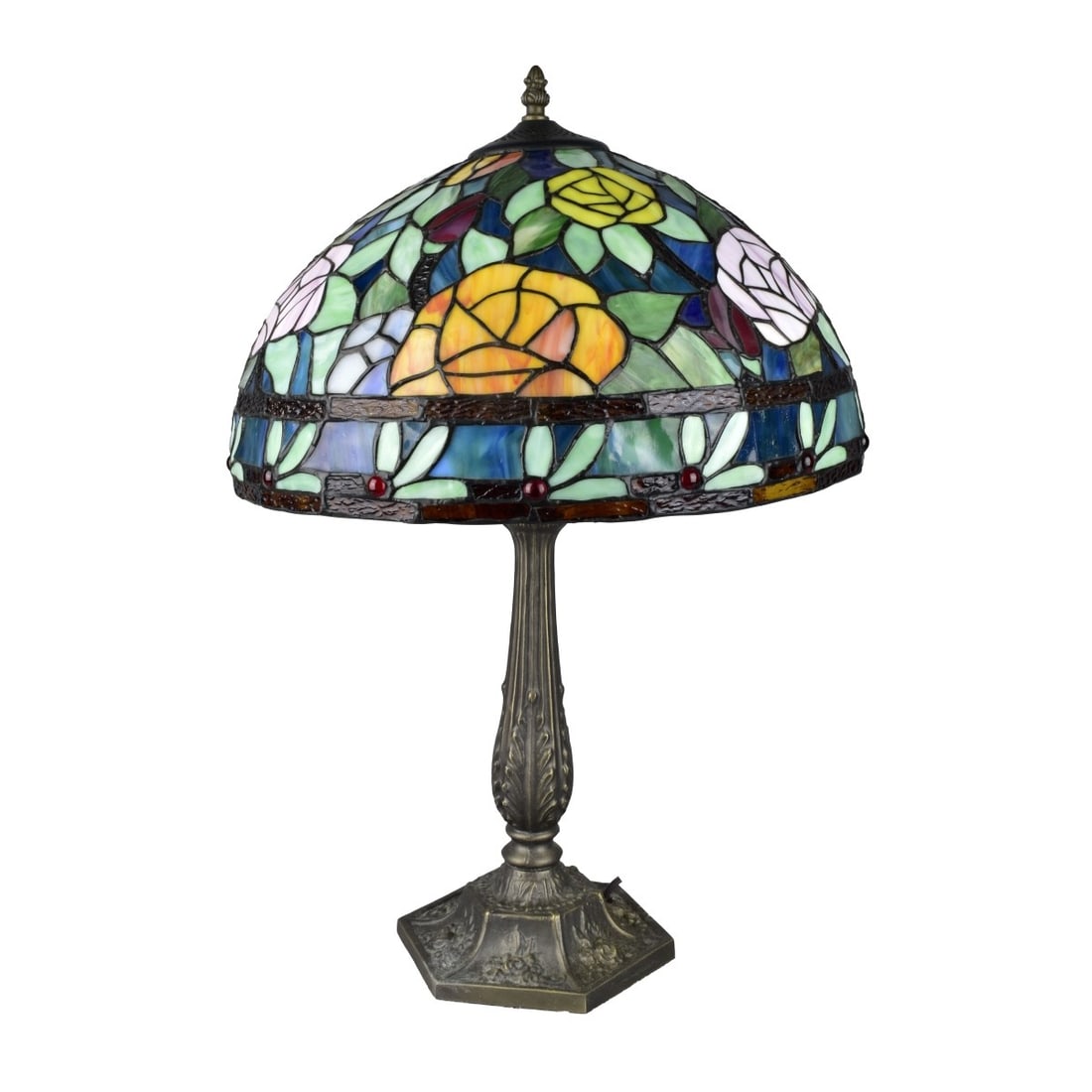 Tiffany Studio Style Leaded Glass Lamp (1 of 5)
