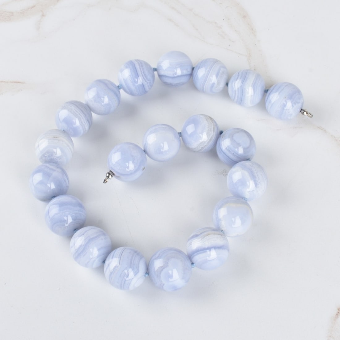 Blue Banded Chalcedony Necklace (1 of 4)