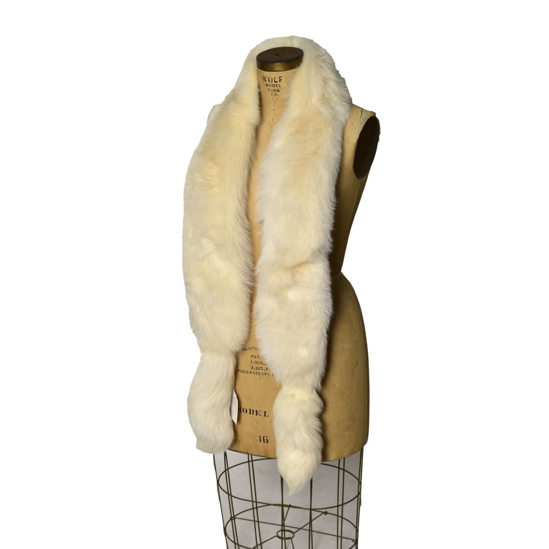 fur white shawl