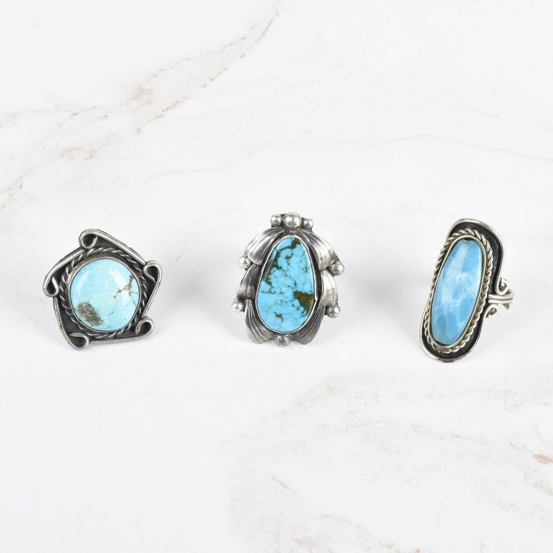 Turquoise and Silver Rings (1 of 2)
