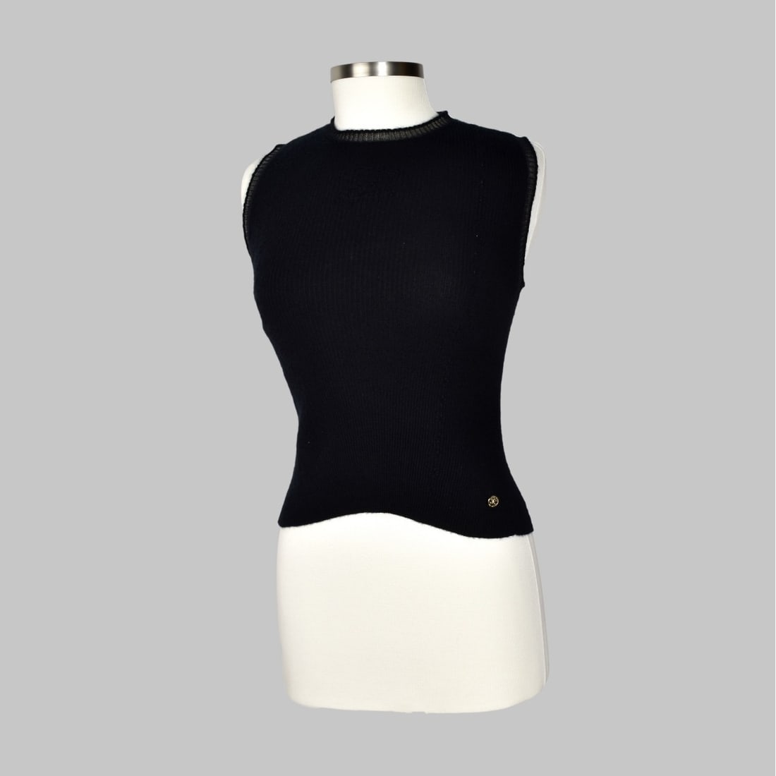 Chanel Black Cashmere Sweater Vest (1 of 6)