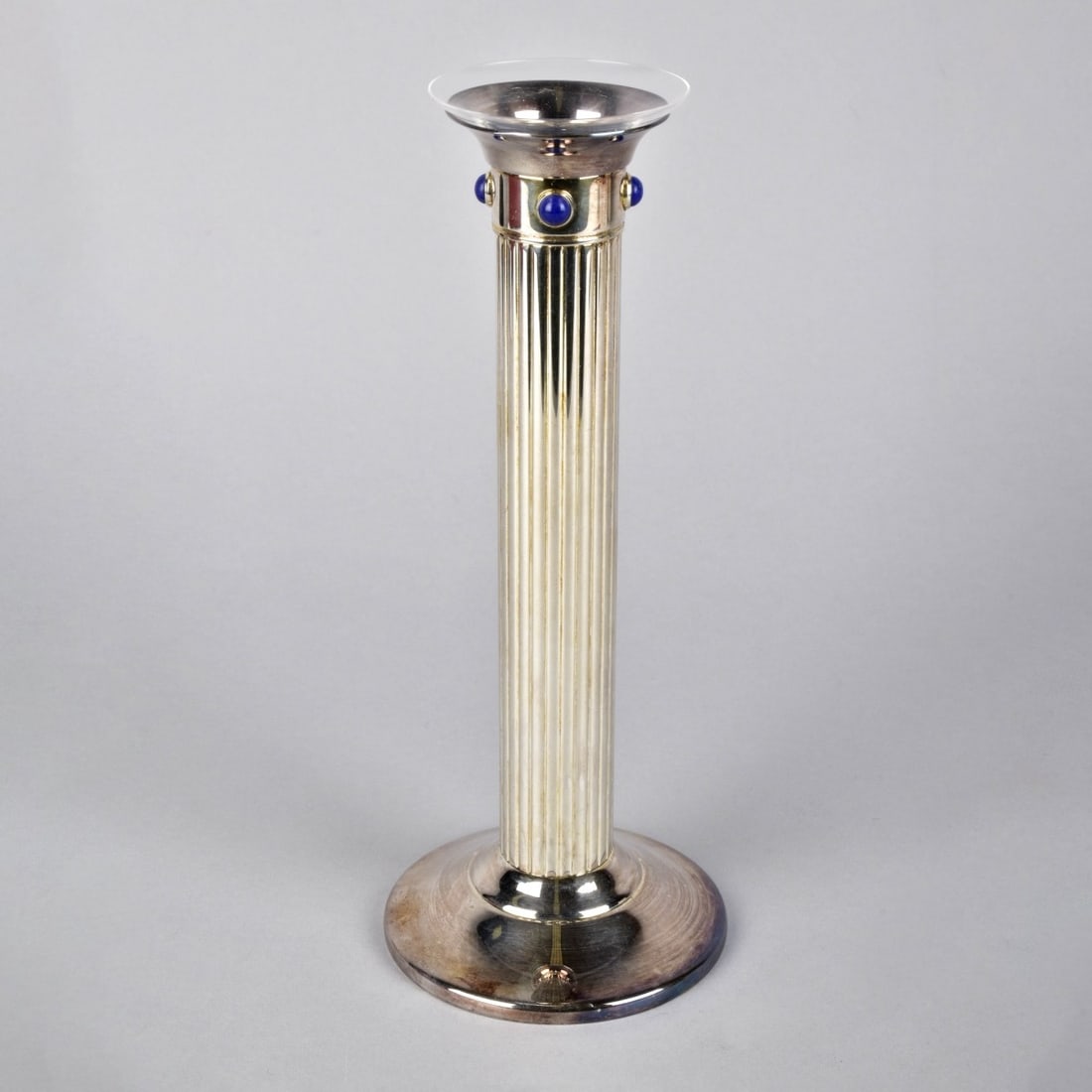 Cartier Silver Clad with Lapis Bud Vase (1 of 4)