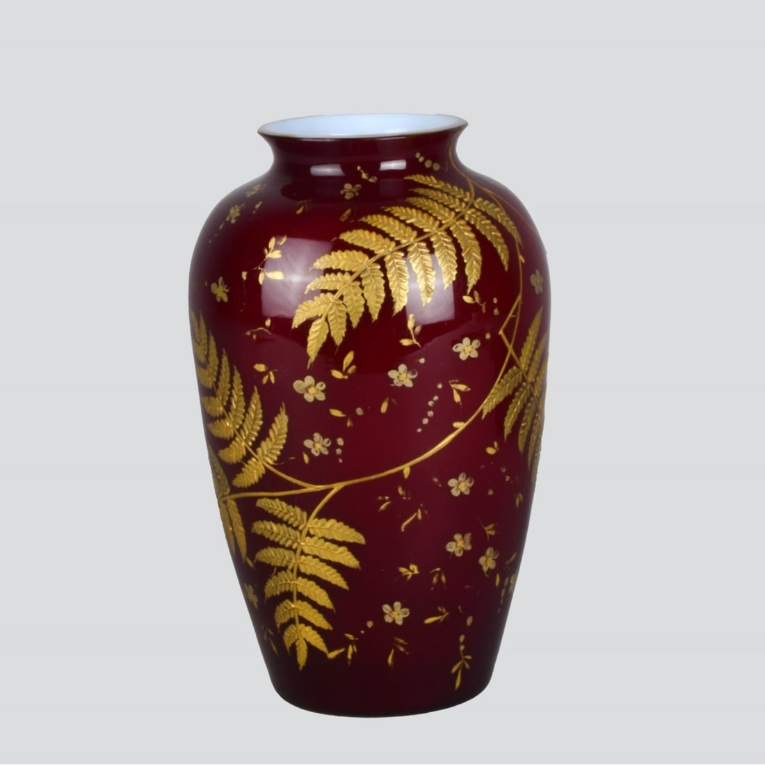 19c French Ruby Red Case Glass Vase Auction