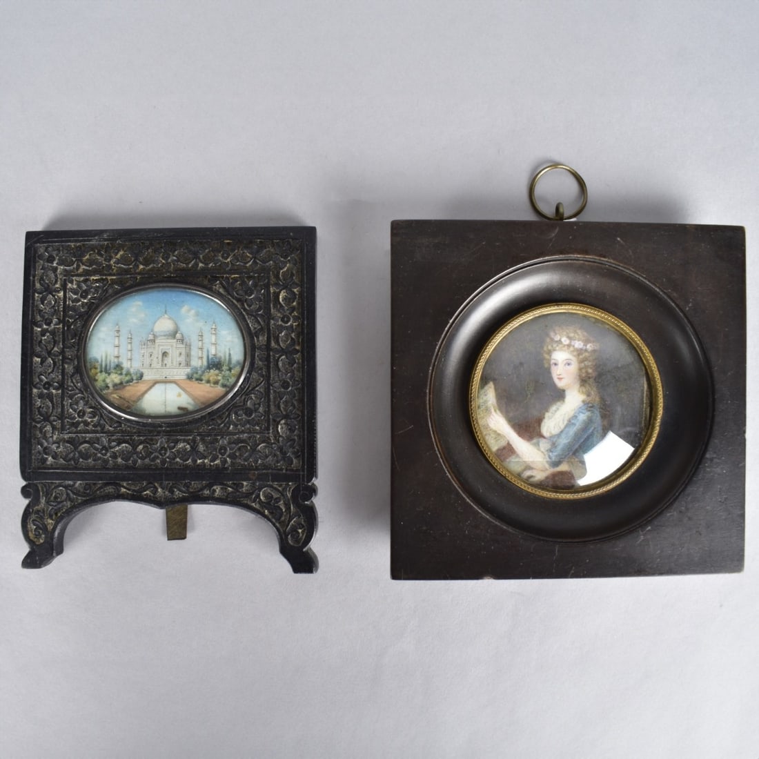 Two Framed Antique Miniatures (1 of 4)