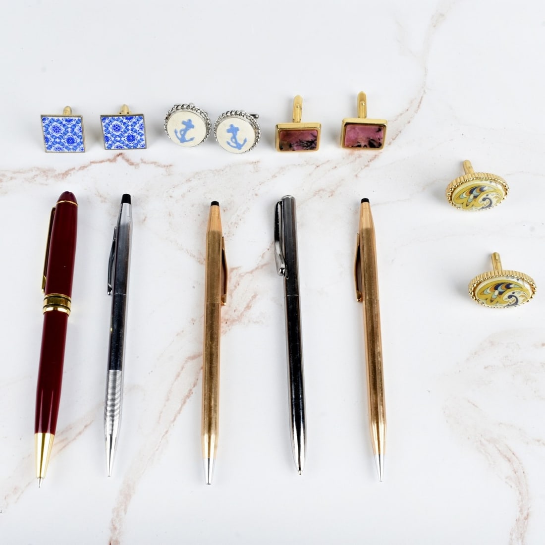 Collection of Writing Instruments and Cufflinks (1 of 2)