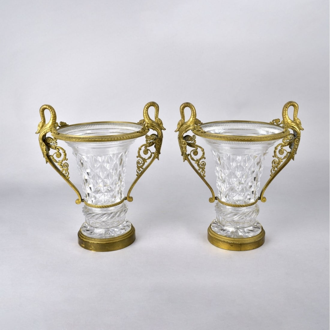 Pair of French Baccarat Style Vases (1 of 4)