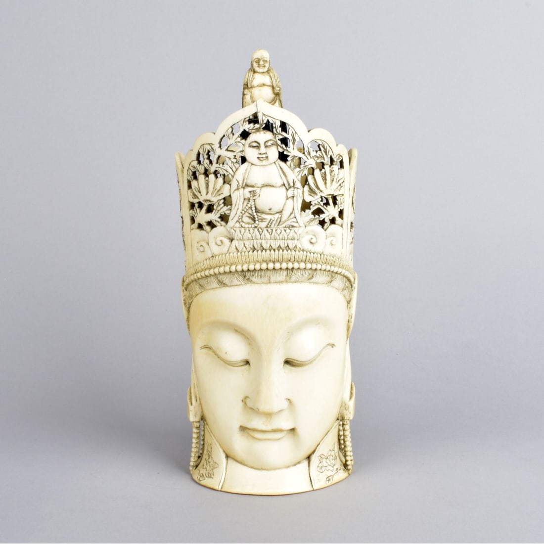 19th C. Chinese Buddha Head (1 of 7)