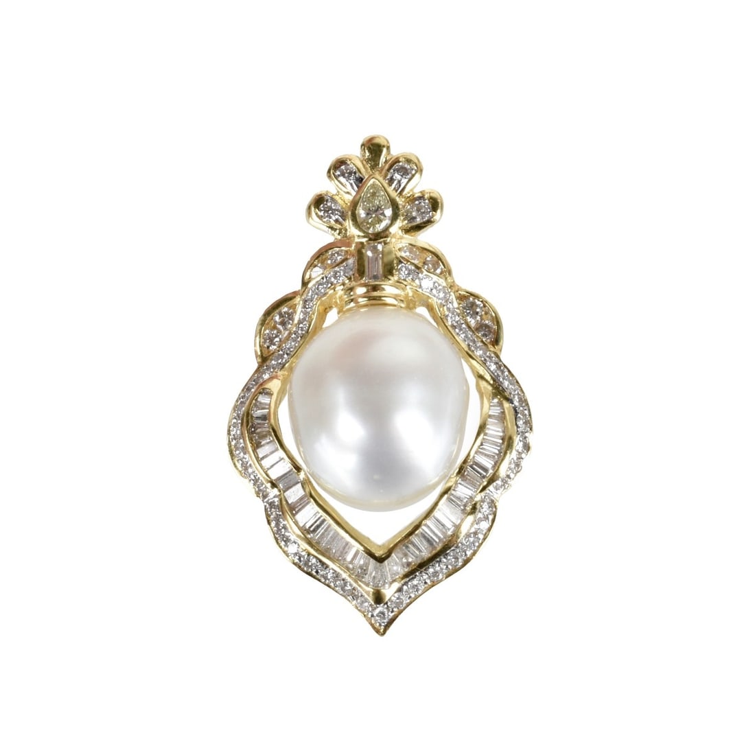 Pearl, Diamond and 18K Pendant (1 of 5)