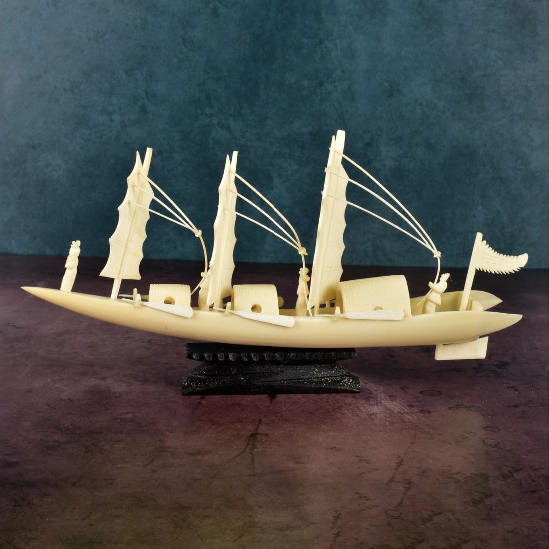 Chinese Carved Boat (1 of 4)