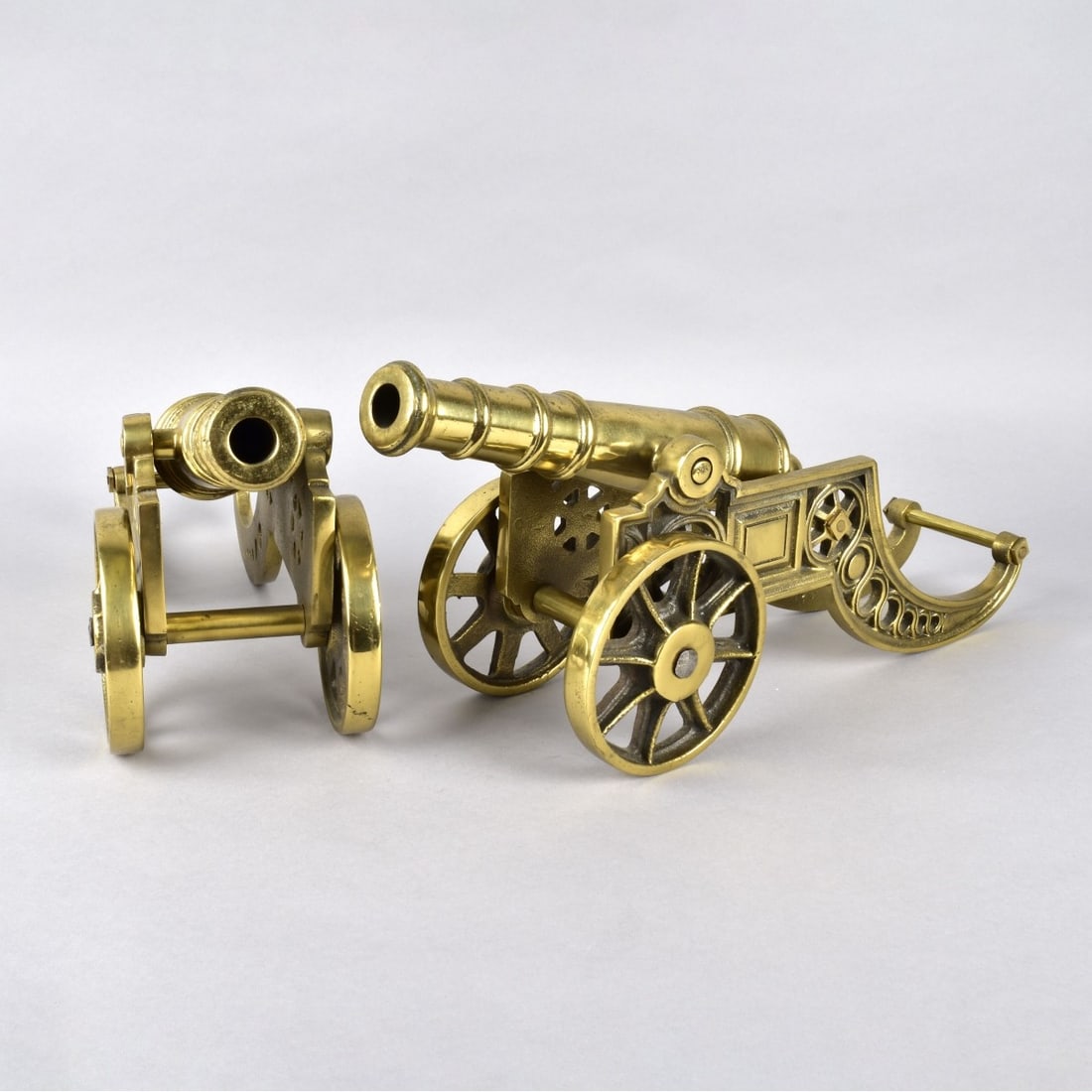 Edwardian Style Brass Cannons (1 of 3)