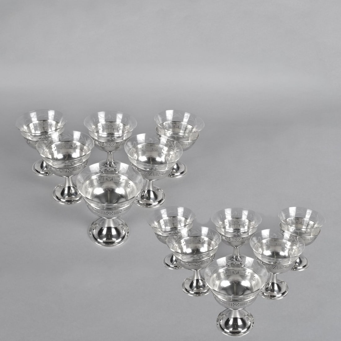 Twelve Matthews Co. Sterling Ice Cream Cups (1 of 6)