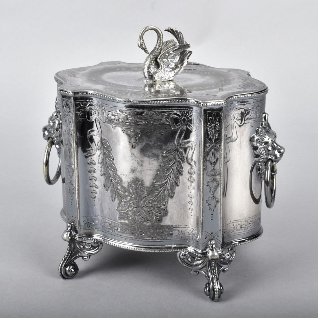 GT & Co. Silver Plate Tea Caddy (1 of 6)