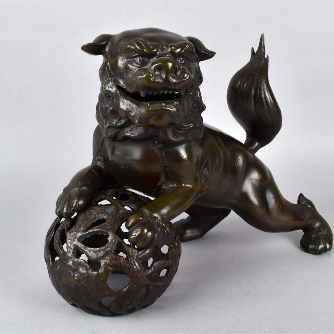 Large Chinese Foo Dog Bronze Sculpture (1 of 5)