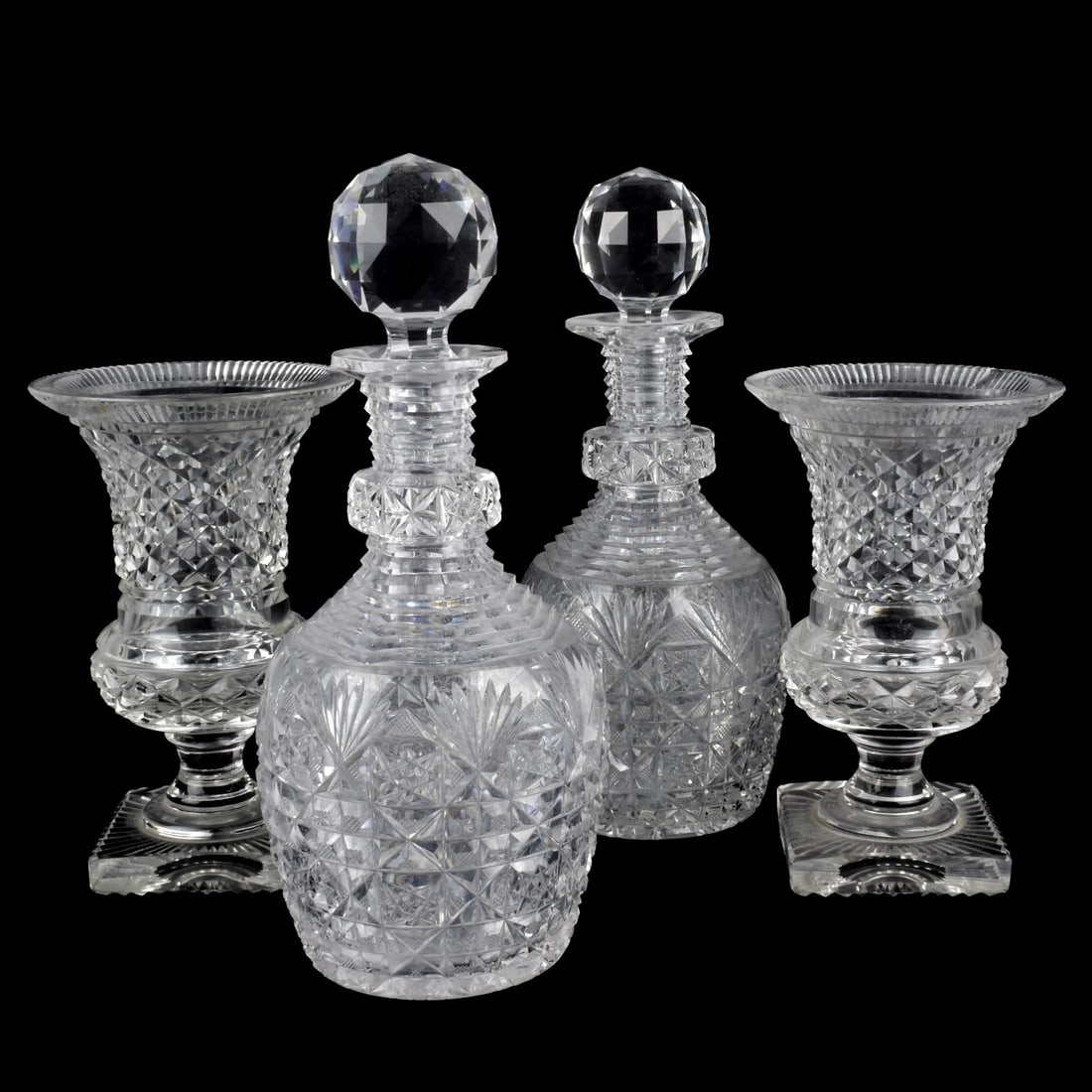 4 Cut Glass Table Items (1 of 6)