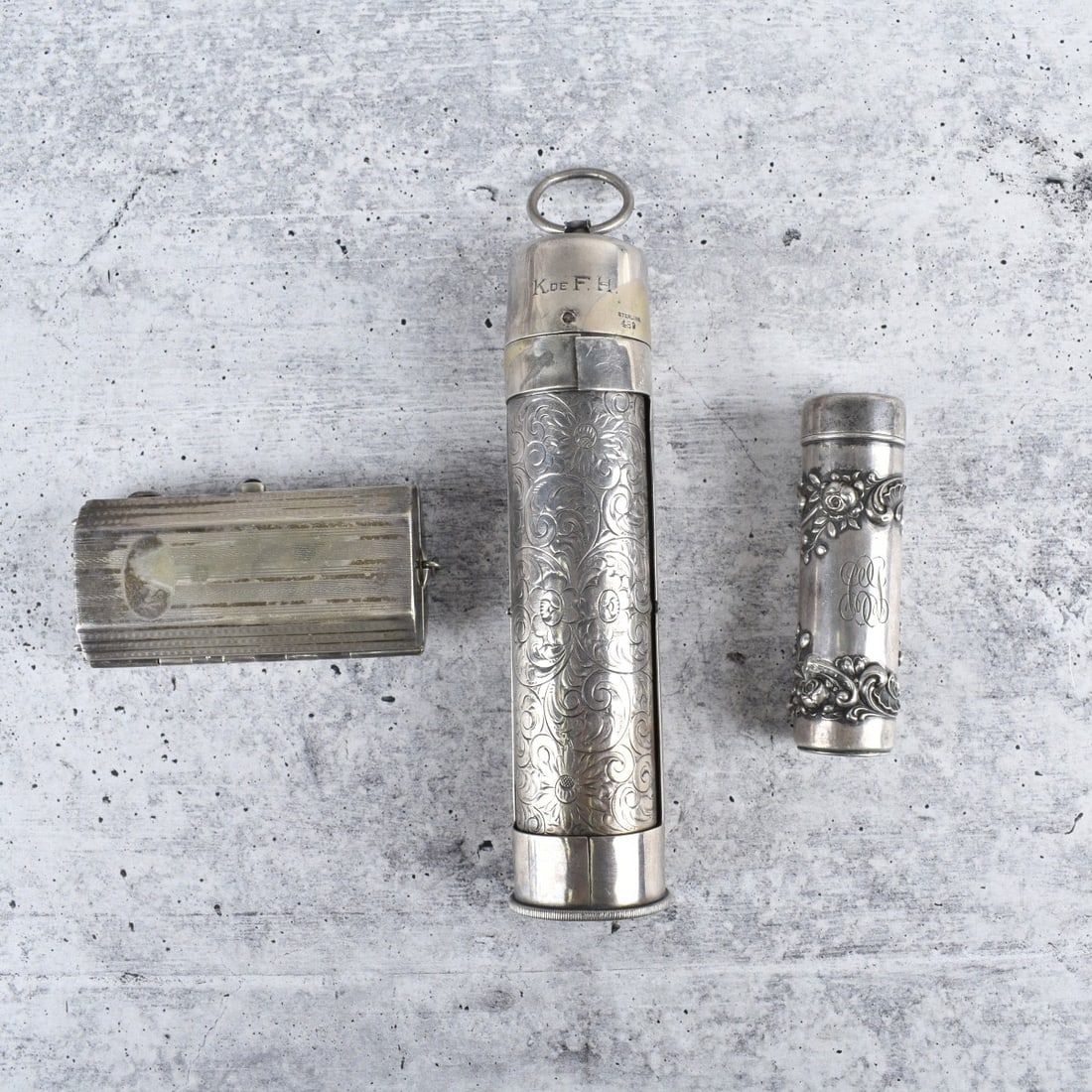 Lady's Silver Cosmetic Cases (1 of 6)