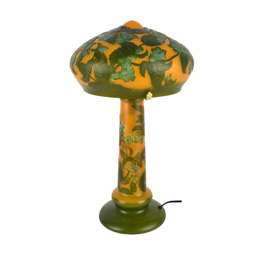 After: Galle Art Nouveau Cameo Glass Lamp (1 of 5)