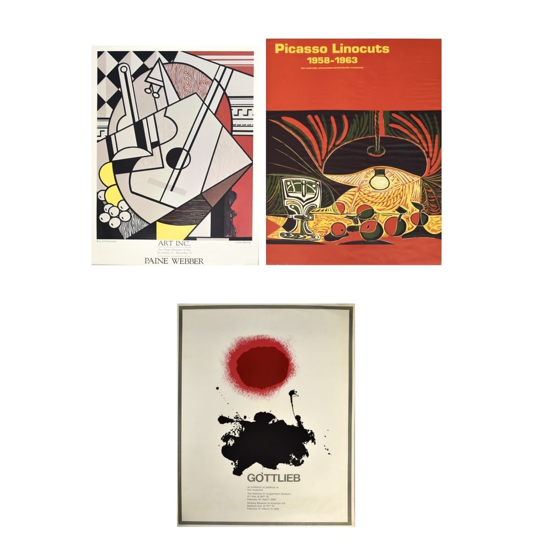 Three Vintage Lithograph Posters (1 of 7)