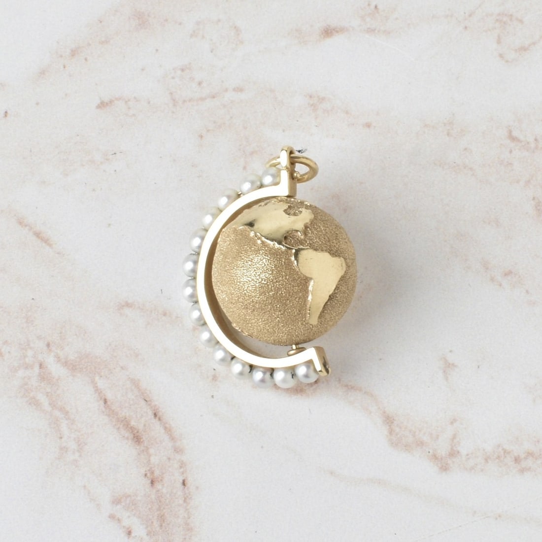 14K and Pearl Globe Pendant (1 of 3)
