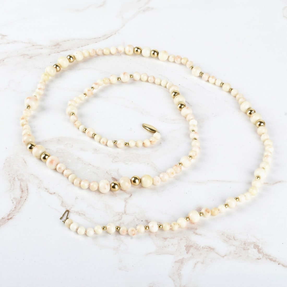 Coral and 14K Necklace (1 of 4)