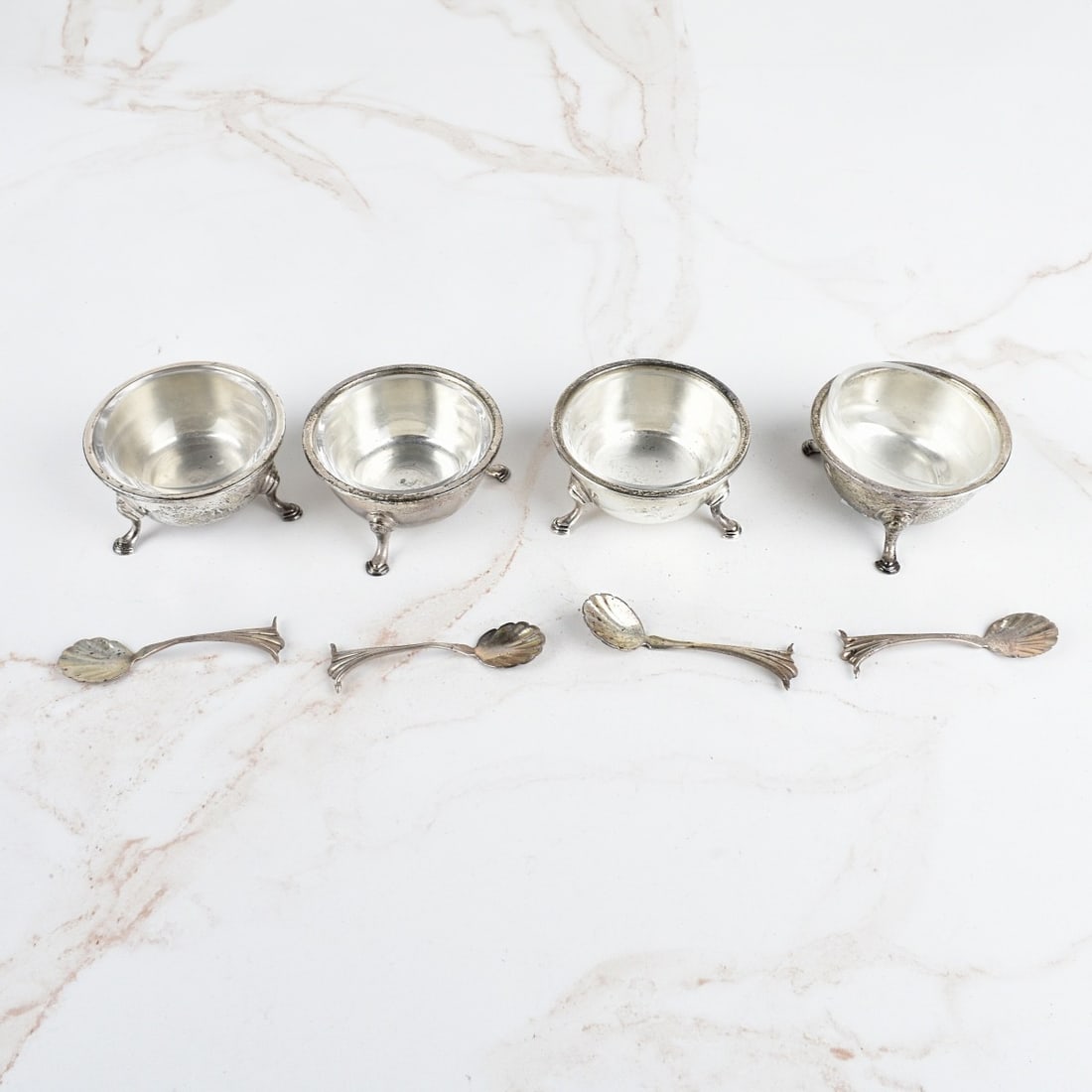 Vintage Cartier Sterling Footed Salt Cellars (1 of 2)