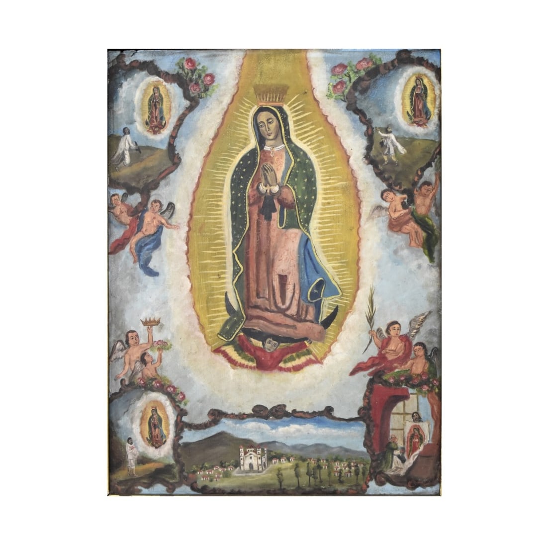 Antique Spanish Colonial Retablo on Copper (1 of 8)