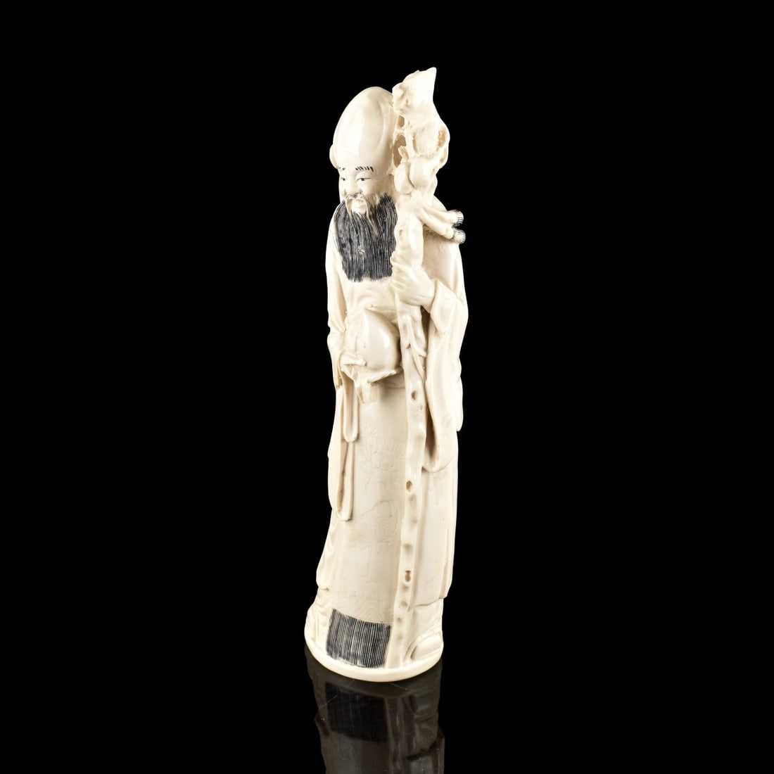 Chinese Carved Wise Man Figurine (1 of 7)