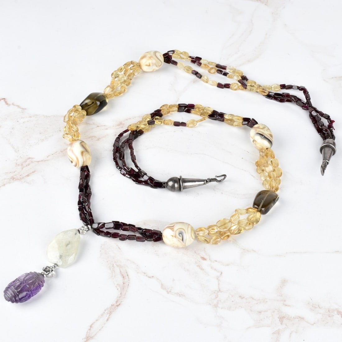 Citrine, Topaz, Amethyst and Agate Necklace (1 of 4)