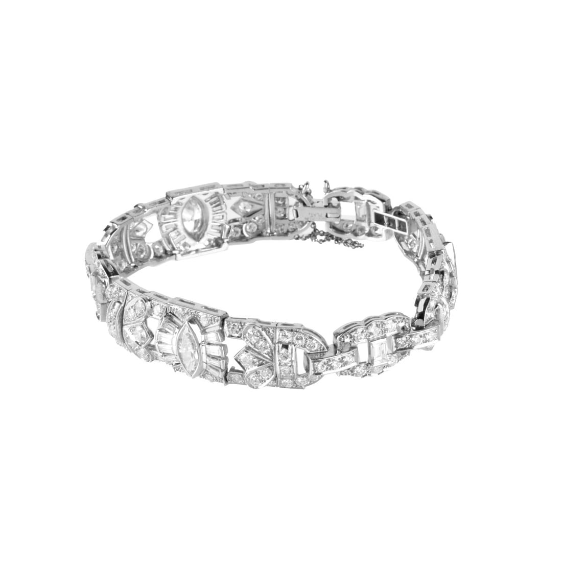 Deco Diamond and Platinum Bracelet (1 of 4)