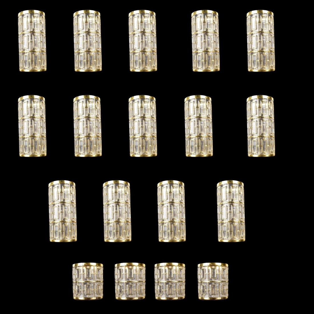 18 Shoji Trellis Gold Glassware (1 of 6)