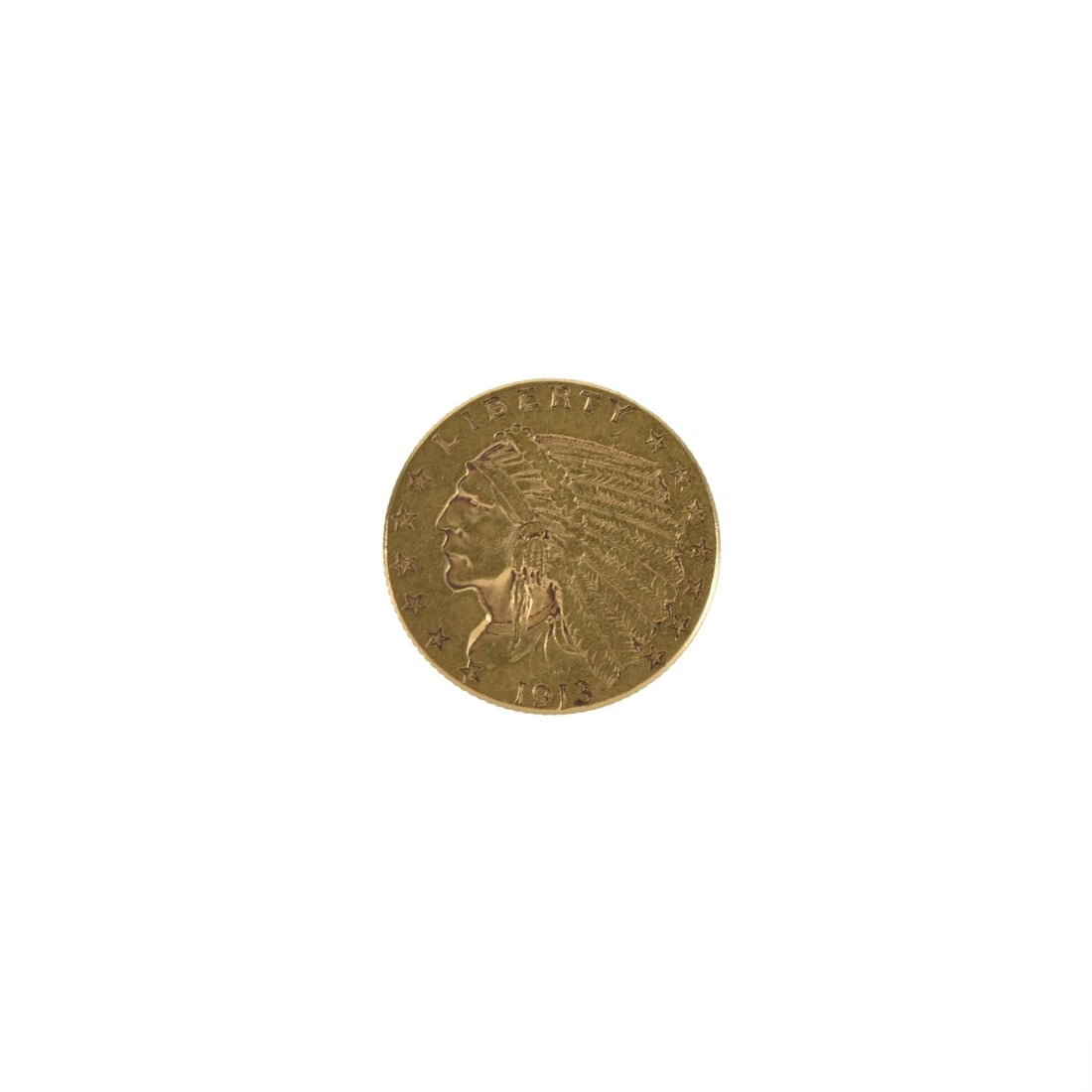 US Indian Head $2-1/2 Gold Coin (1 of 2)