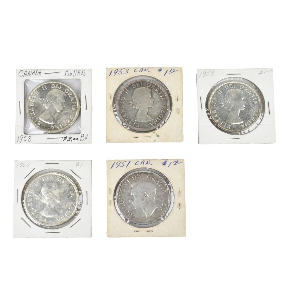 Canadian Silver Dollar Coins (1 of 2)