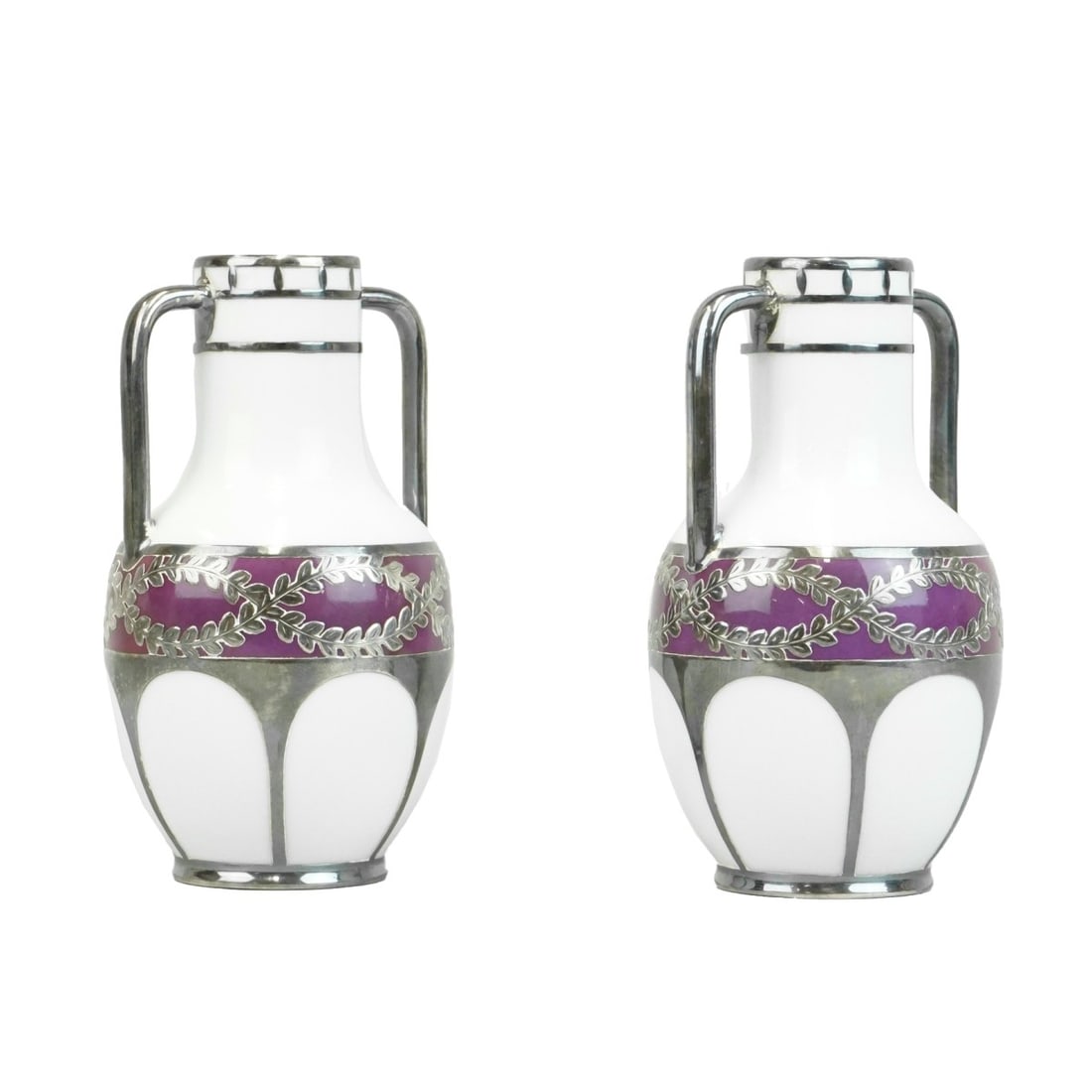 Pr Rosenthal Silver Overlay Vases (1 of 3)