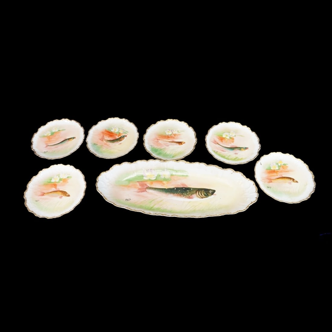 Limoges Fish Set Porcelain (1 of 4)